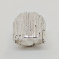 Vertical Bark Ring by A & R Jewellery at The Avenue Gallery, a contemporary fine art gallery in Victoria, BC, Canada.