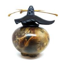 Small Round Vase with Top by Geoff Searle at The Avenue Gallery, a contemporary fine art gallery in Victoria, BC, Canada