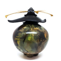 Medium Round Vase with Top by Geoff Searle at The Avenue Gallery, a contemporary fine art gallery in Victoria, BC, Canada