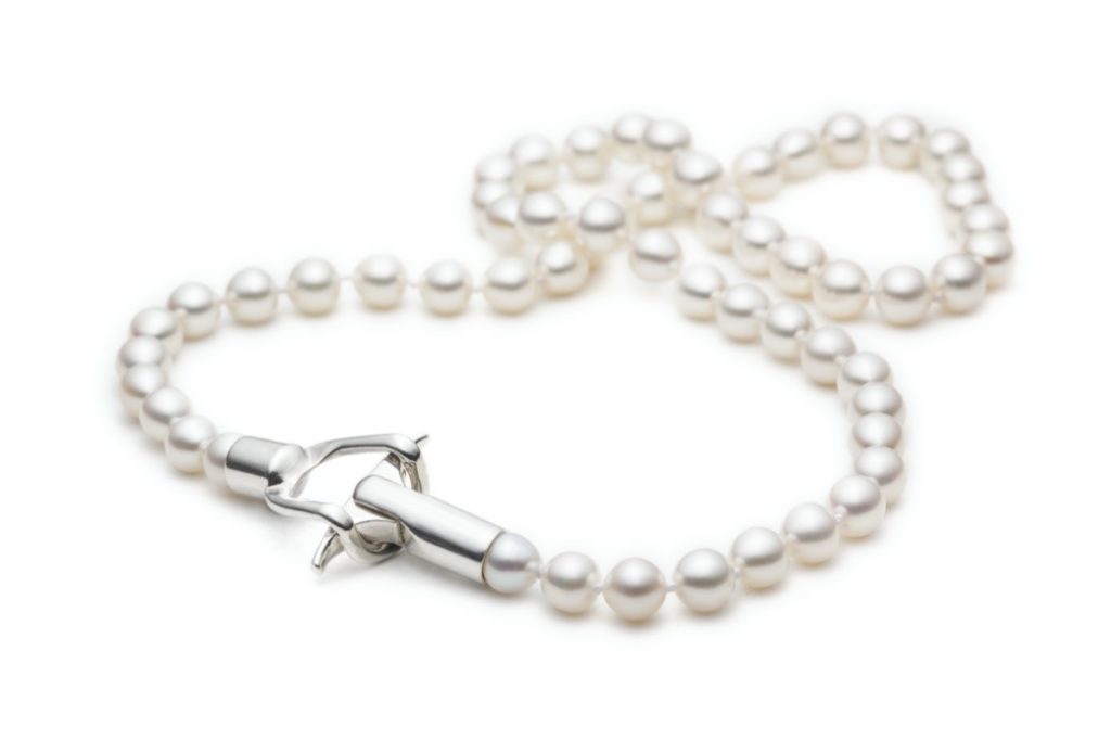 White Pearl Necklace by MichaudMichaud Design at The Avenue Gallery, a contemporary fine art gallery in Victoria, BC, Canada.