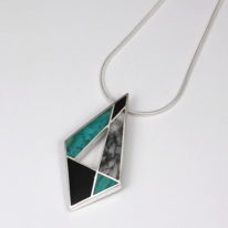 Black Jade & Pinolith Pendant by Brenda Roy at The Avenue Gallery, a contemporary art gallery in Victoria BC, Canada