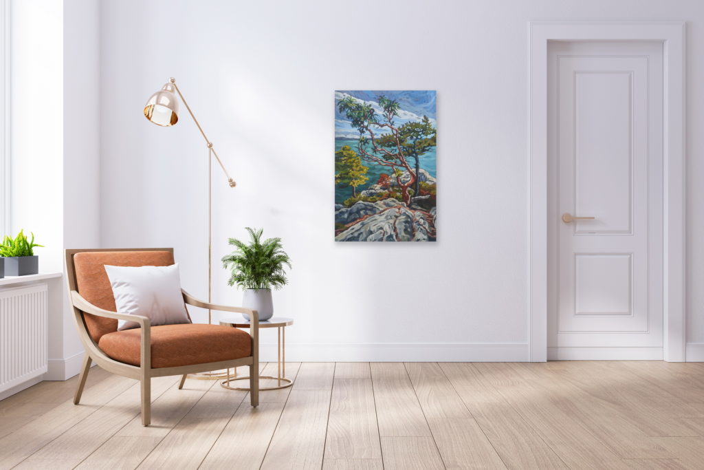 Lone Arbutus by Mary-Jean Butler at The Avenue Gallery, a contemporary fine art gallery in Victoria, BC, Canada.