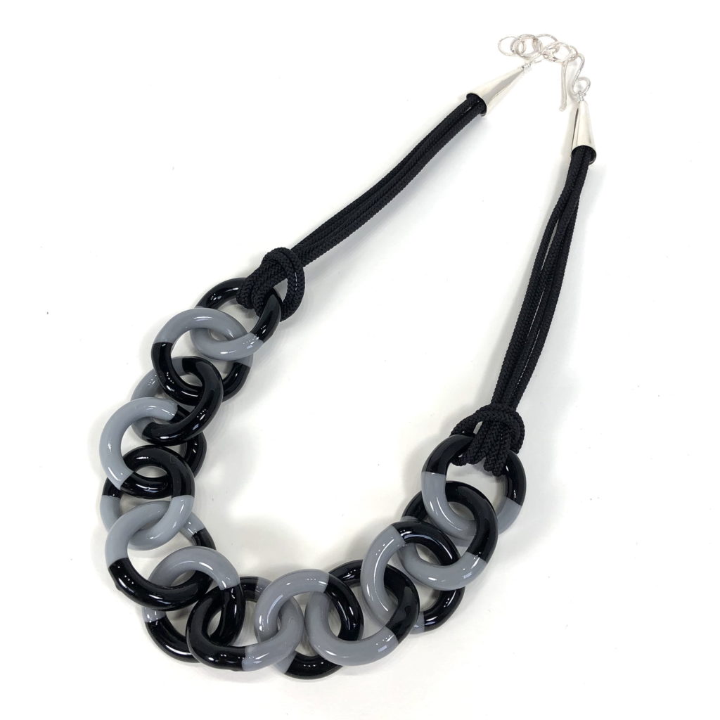 Two-Tone Necklace (Black/Grey) by Minori Takagi at The Avenue Gallery, a contemporary fine art gallery in Victoria, BC, Canada.