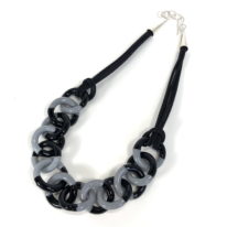 Two-Tone Necklace (Black/Grey) by Minori Takagi at The Avenue Gallery, a contemporary fine art gallery in Victoria, BC, Canada.