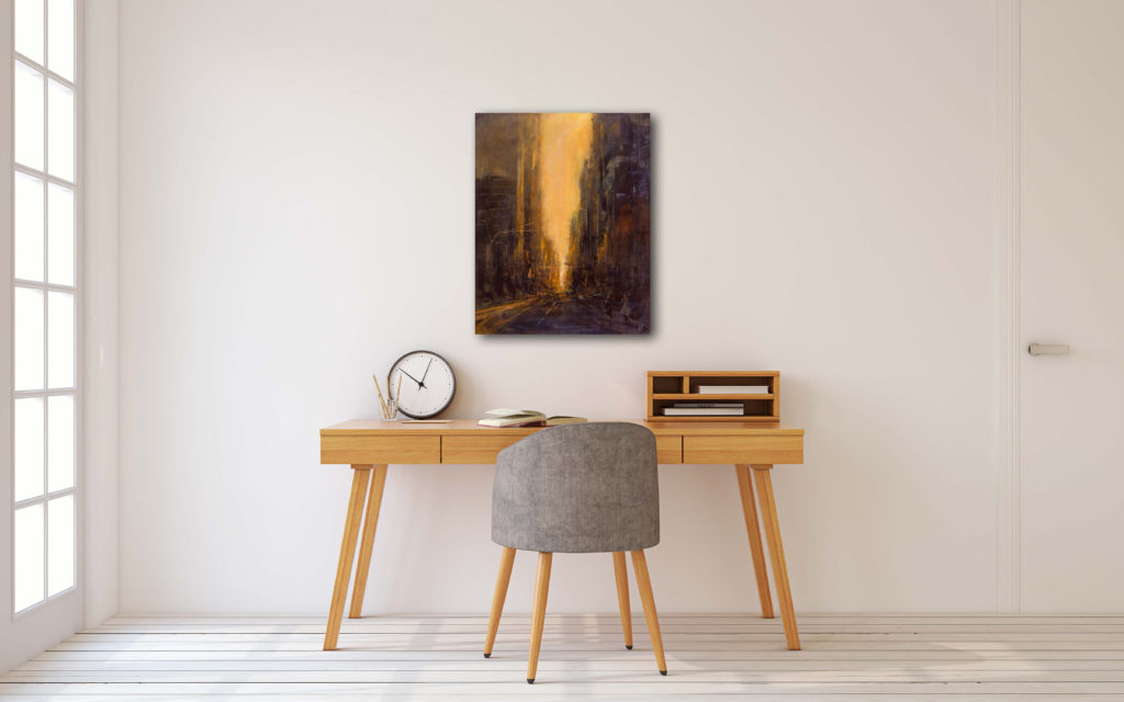 Morning Rush by William Liao at The Avenue Gallery, a contemporary fine art gallery in Victoria, BC, Canada.