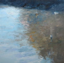 Bobbing Boats by Maria Josenhans at The Avenue Gallery, a contemporary fine art gallery in Victoria, BC, Canada.