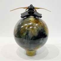 Large Round Vase with Freeform Top by Geoff Searle at The Avenue Gallery, a contemporary fine art gallery in Victoria, BC, Canada.