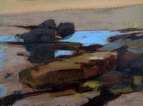 Sky Blue Tide Pool by Maria Josenhans at The Avenue Gallery, a contemporary fine art gallery in Victoria, BC, Canada.