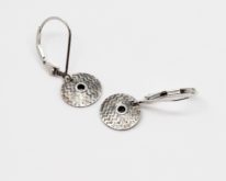Small Oxidized Silver Earrings with holes by ARTYRA Studio at The Avenue Gallery, a contemporary fine art gallery in Victoria, BC, Canada.