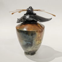 Flatneck Vase with Top by Geoff Searle at The Avenue Gallery, a contemporary fine art gallery in Victoria, BC, Canada.