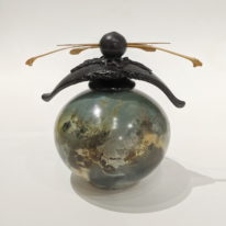 Small Round Vase with Top by Geoff Searle at The Avenue Gallery, a contemporary fine art gallery in Victoria, BC, Canada.