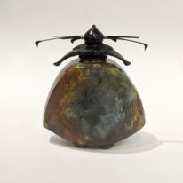 Medium Slab Vase with Black Top by Geoff Searle at The Avenue Gallery, a contemporary fine art gallery in Victoria, BC, Canada.