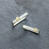 Skinny Square Stacking Ring with 14kt. Gold Dot by Chi's Creations at The Avenue Gallery, a contemporary fine art gallery in Victoria, BC, Canada.