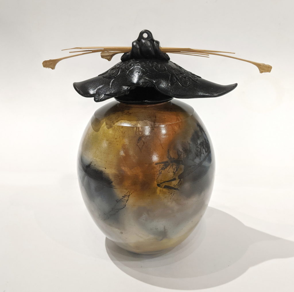 Medium Round Vase with Top by Geoff Searle at The Avenue Gallery, a contemporary fine art gallery in Victoria, BC, Canada.