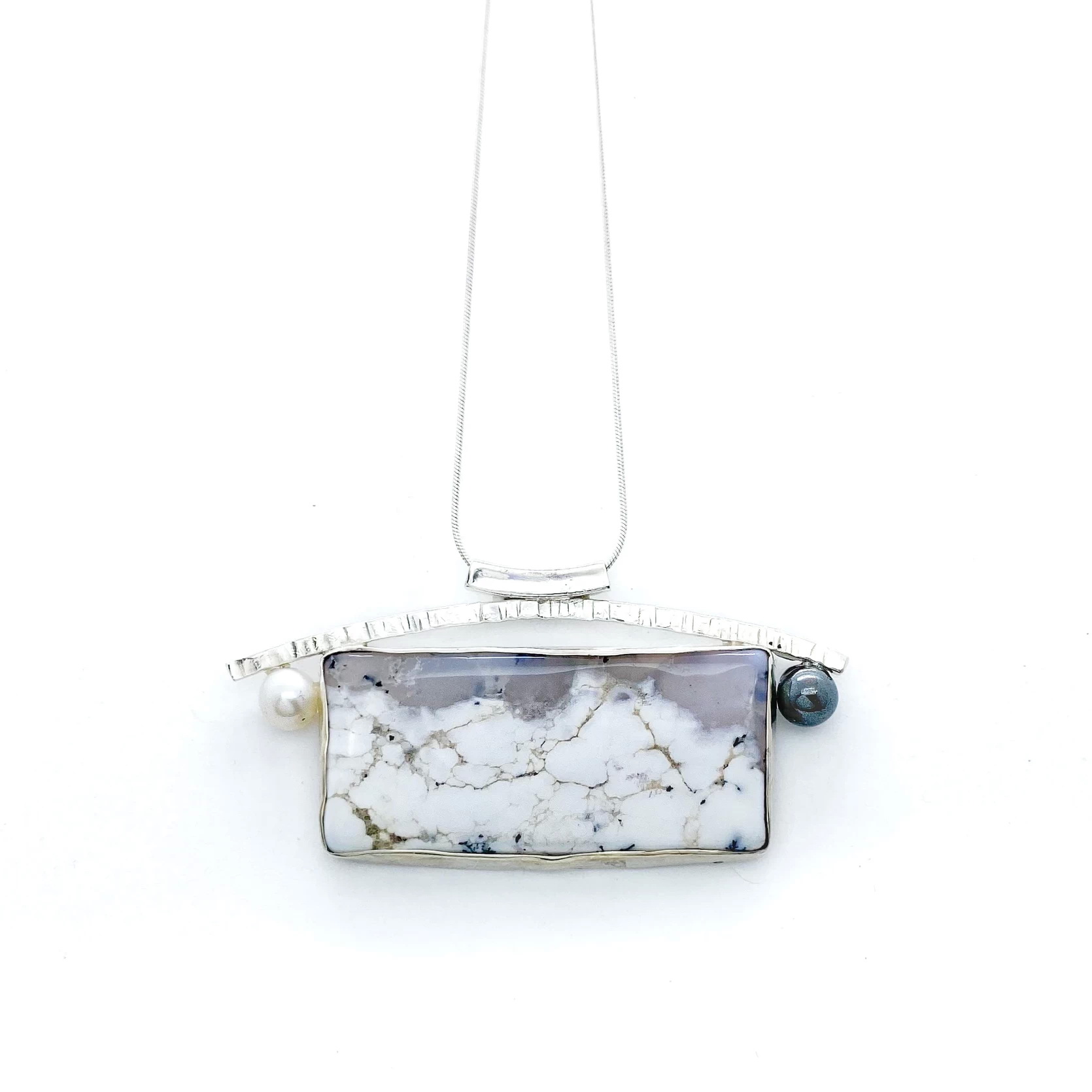 One-of-a-Kind 'Above the Clouds' Sea To Sky Necklace by Chi's Creations at The Avenue Gallery, a contemporary fine art gallery in Victoria, BC, Canada.