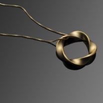 Twist Series Pendant - Vermeil (Matte Finish) by HK+NP Studio at The Avenue Gallery, a contemporary fine art gallery in Victoria, BC, Canada.