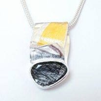 'Midnight Blues' Necklace by Andrea Roberts at The Avenue Gallery, a contemporary fine art gallery in Victoria, BC, Canada.