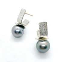 One-of-a-Kind Tahitian Pearl Earrings by Chi's Creations at The Avenue Gallery, a contemporary fine art gallery in Victoria, BC, Canada.