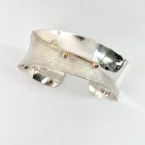 Wide Wave Blossom Cuff Bracelet by Chi's Creations at The Avenue Gallery, a contemporary fine art gallery in Victoria, BC, Canada.