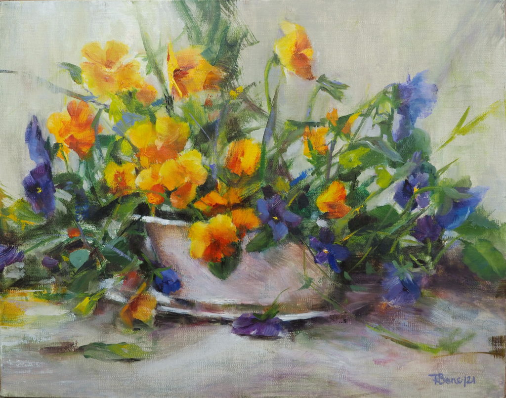 Rising in Purples and Golds by Tanya Bone at The Avenue Gallery, a contemporary fine art gallery in Victoria, BC, Canada.