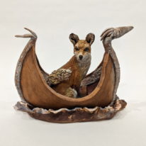 Traveller (Fox) by Carolyn Houg at The Avenue Gallery, a contemporary fine art gallery in Victoria, BC, Canada.