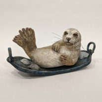Rocking Seal by Carolyn Houg at The Avenue Gallery, a contemporary fine art gallery in Victoria, BC, Canada.