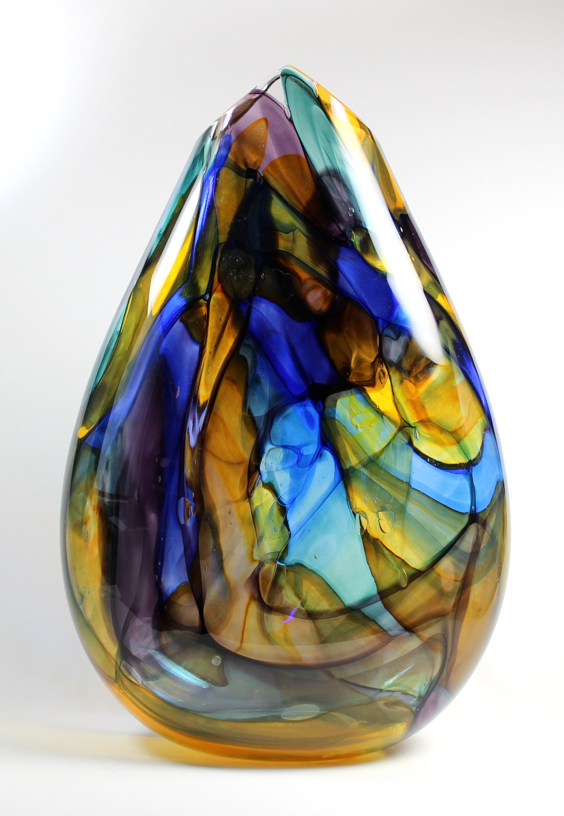 Stained Glass Vase by Guy Hollington at The Avenue Gallery, a contemporary fine art gallery in Victoria, BC, Canada.