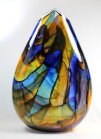 Stained Glass Vase by Guy Hollington at The Avenue Gallery, a contemporary fine art gallery in Victoria, BC, Canada.