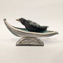 Crossing the River by Carolyn Houg at The Avenue Gallery, a contemporary fine art gallery in Victoria BC, Canada