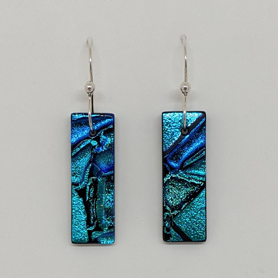 Mosaic Earrings (Large) by Peggy Brackett at The Avenue Gallery, a contemporary fine art gallery in Victoria, BC, Canada.
