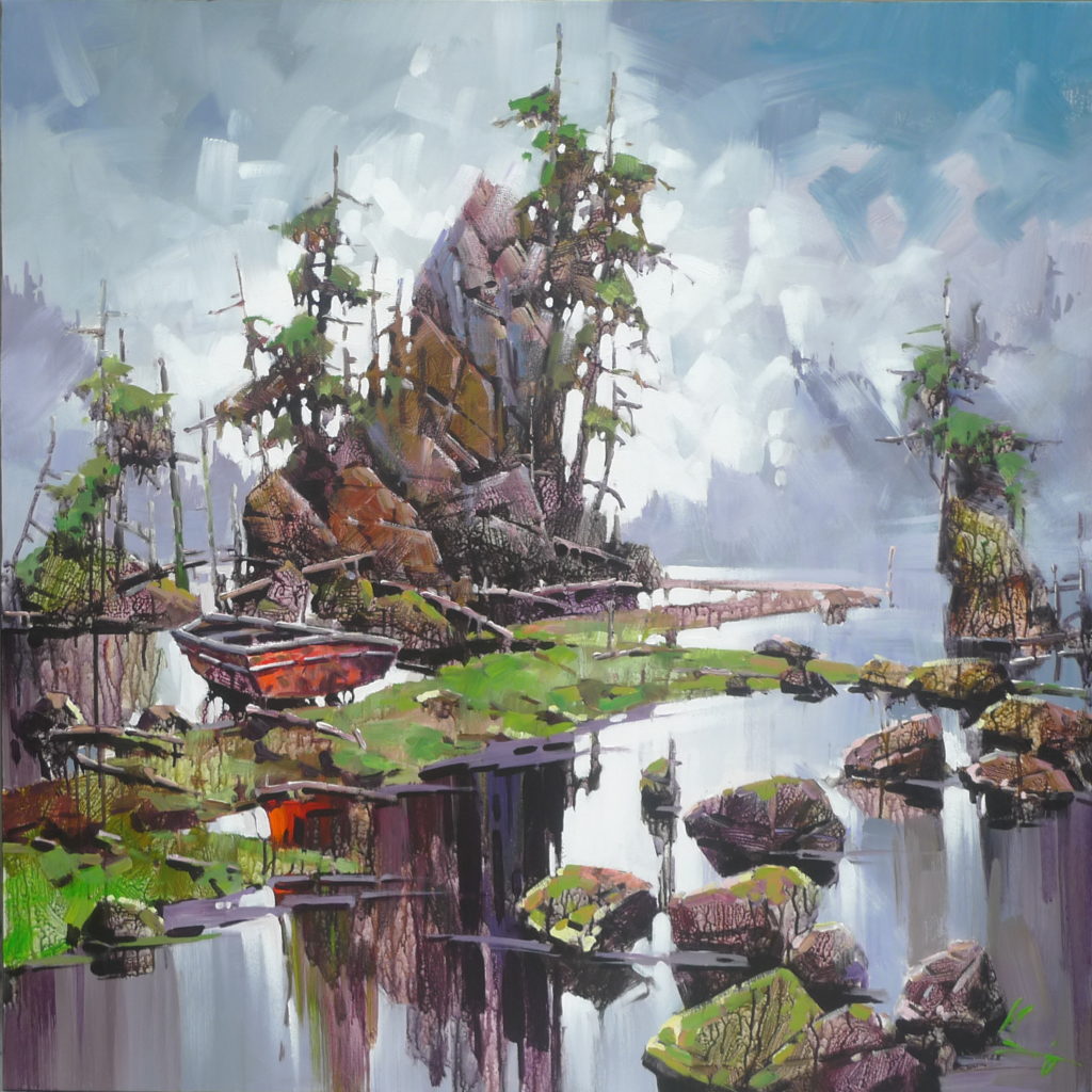 Pacific Latelight by Bi Yuan Cheng at The Avenue Gallery, a contemporary fine art gallery in Victoria, BC, Canada.