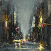 Next Stop by William Liao at The Avenue Gallery, a contemporary fine art gallery in Victoria, BC, Canada.