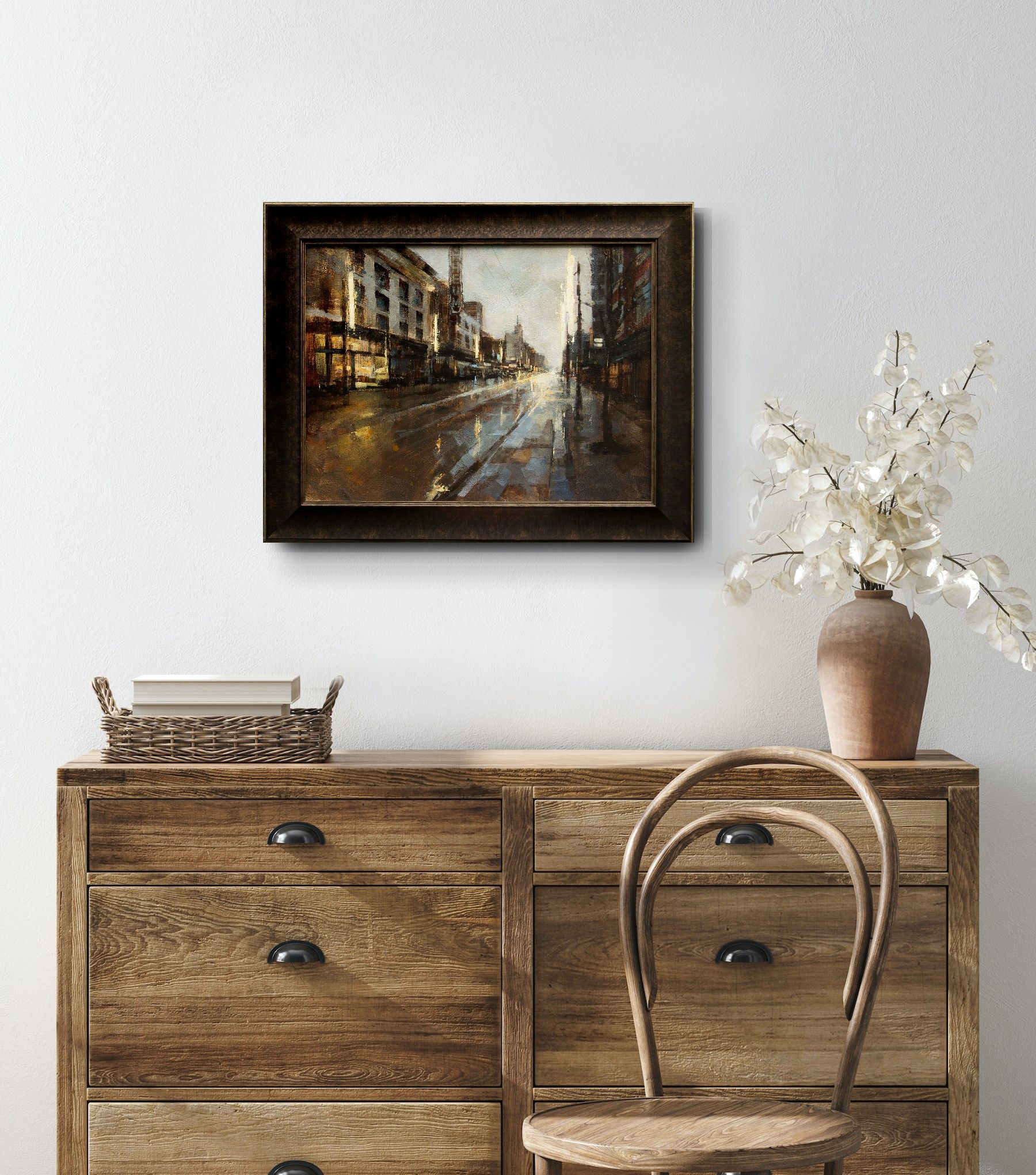 Another Rainy Day by William Liao at The Avenue Gallery, a contemporary fine art gallery in Victoria, BC, Canada.