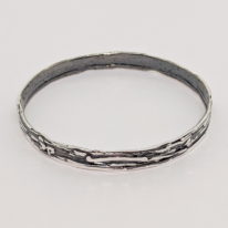 Bark Bangle (Medium) - Antique Finish by A & R Jewellery at The Avenue Gallery, a contemporary fine art gallery in Victoria, BC, Canada.