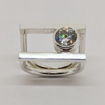 Double Band Ring Cubic Zirconia by A & R Jewellery at The Avenue Gallery, a contemporary fine art gallery in Victoria, BC, Canada.