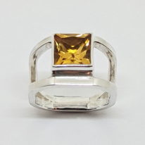 Double Band Ring with Citrine by A & R Jewellery at The Avenue Gallery, a contemporary fine art gallery in Victoria, BC, Canada.