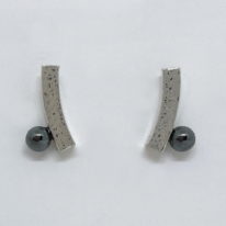 Balanced Stud Earrings with Hematite by Chi's Creations at The Avenue Gallery, a contemporary fine art gallery in Victoria, BC, Canada.