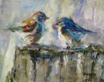 Timber Talk, an Anderson Study by Tanya Bone at The Avenue Gallery, a contemporary fine art gallery in Victoria, BC, Canada.