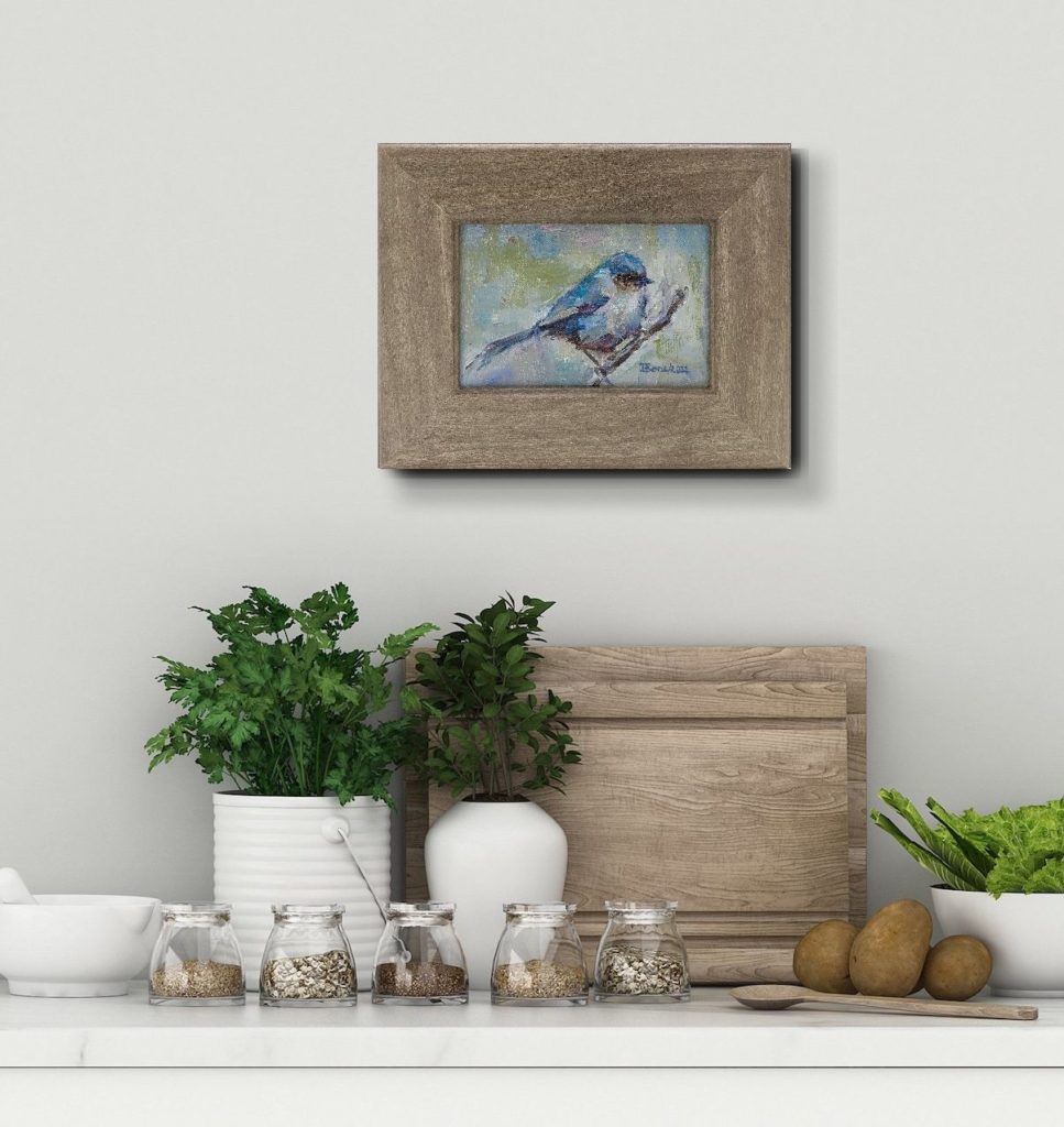 Bushtit Study 2 by Tanya Bone at The Avenue Gallery, a contemporary fine art gallery in Victoria, BC, Canada.