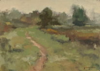 Misty Meadow Walk by Maria Josenhans at The Avenue Gallery, a contemporary fine art gallery in Victoria, BC, Canada.