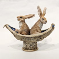 Going My Own Way - Henry & George by Carolyn Houg at The Avenue Gallery, a contemporary art gallery in Victoria BC, Canada