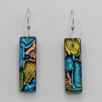 Mosaic Earrings (Large) by Peggy Brackett at The Avenue Gallery, a contemporary fine art gallery in Victoria, BC, Canada.
