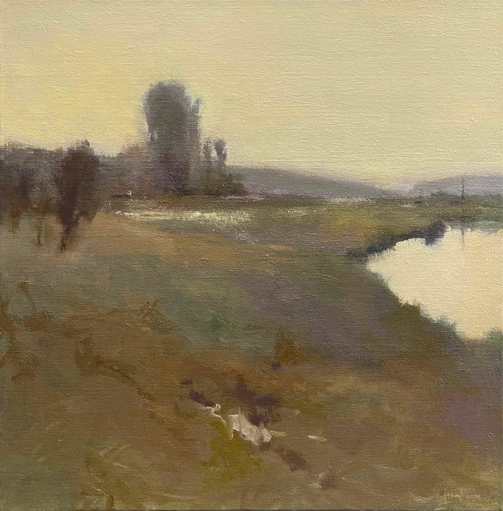 Veiled in Golden Light by Maria Josenhans at The Avenue Gallery, a contemporary fine art gallery in Victoria, BC, Canada.