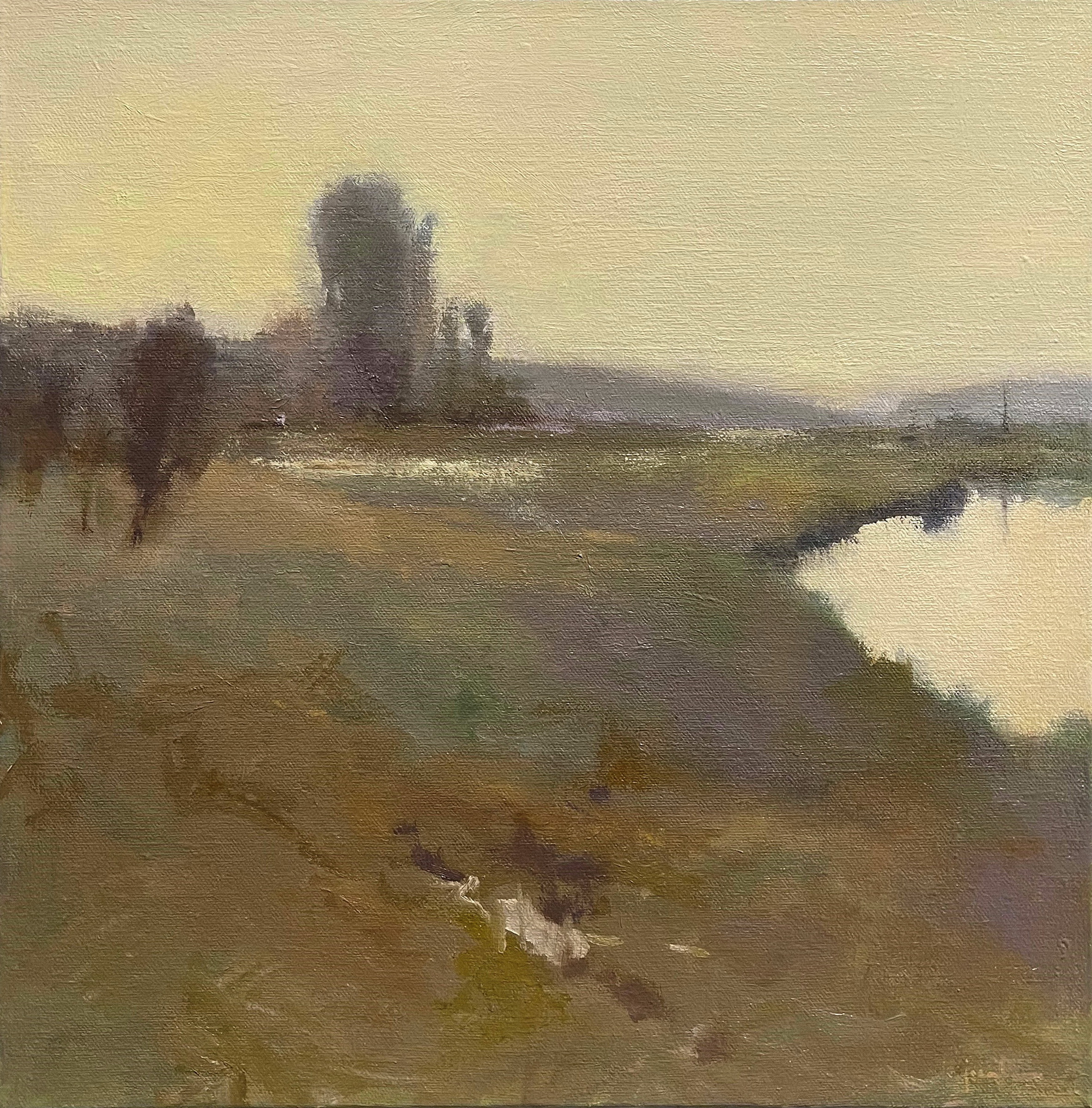 Veiled in Golden Light by Maria Josenhans at The Avenue Gallery, a contemporary fine art gallery in Victoria, BC, Canada.