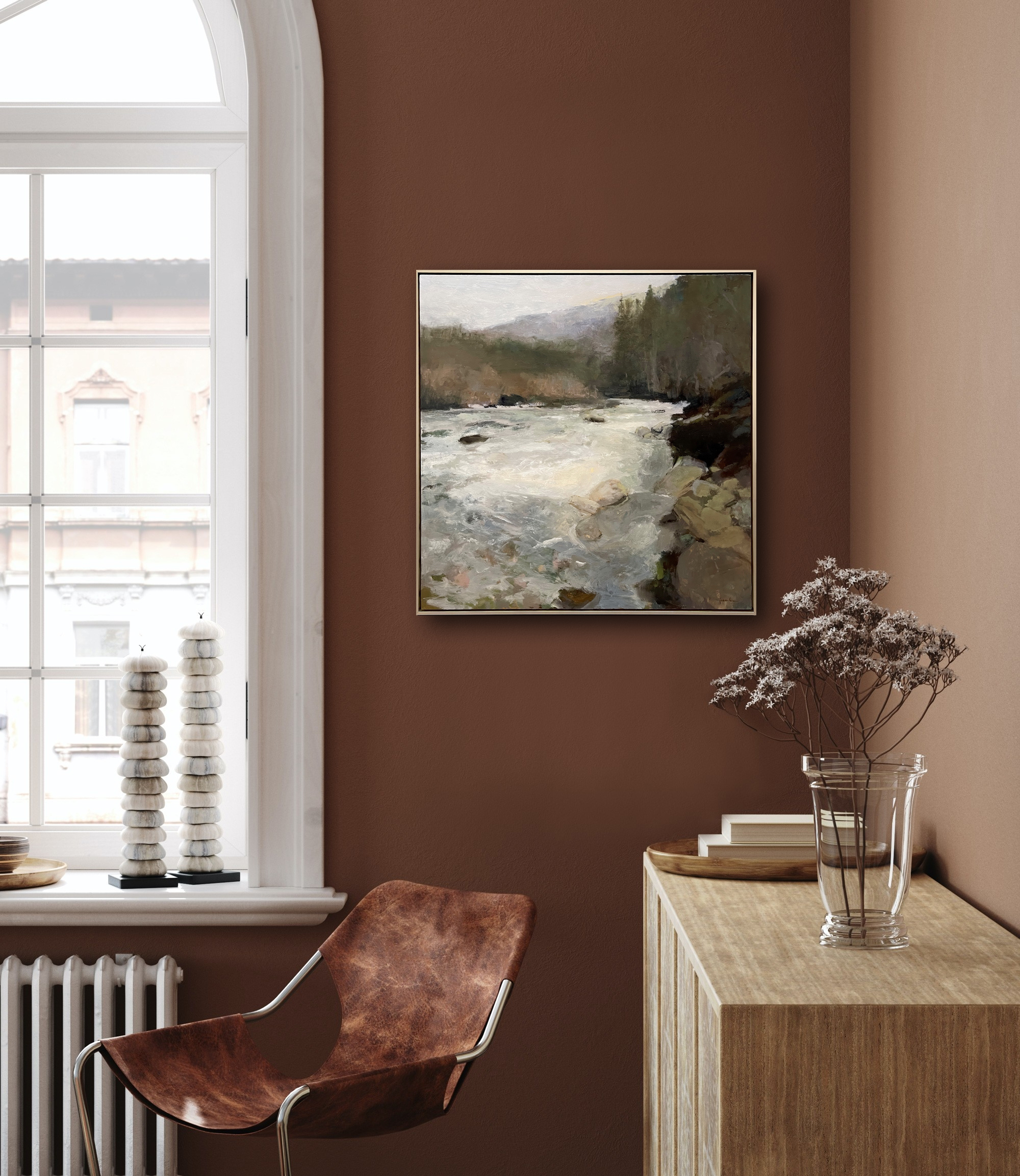 Glacier River Run by Maria Josenhans at The Avenue Gallery, a contemporary fine art gallery in Victoria, BC, Canada.