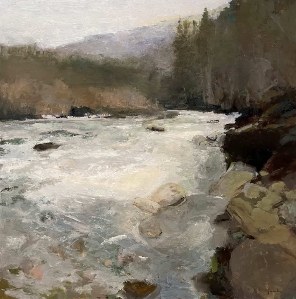 Glacier River Run by Maria Josenhans at The Avenue Gallery, a contemporary fine art gallery in Victoria, BC, Canada.