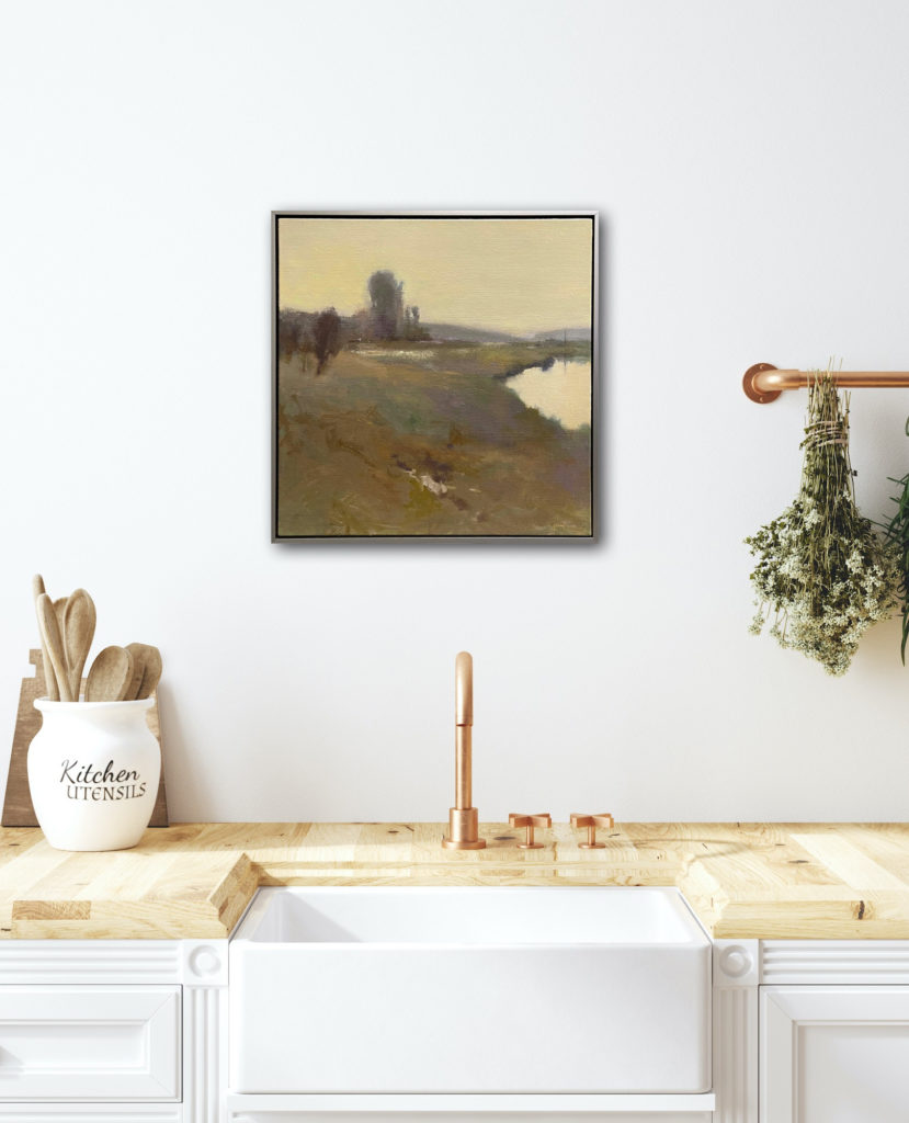 Veiled in Golden Light by Maria Josenhans at The Avenue Gallery, a contemporary fine art gallery in Victoria, BC, Canada.