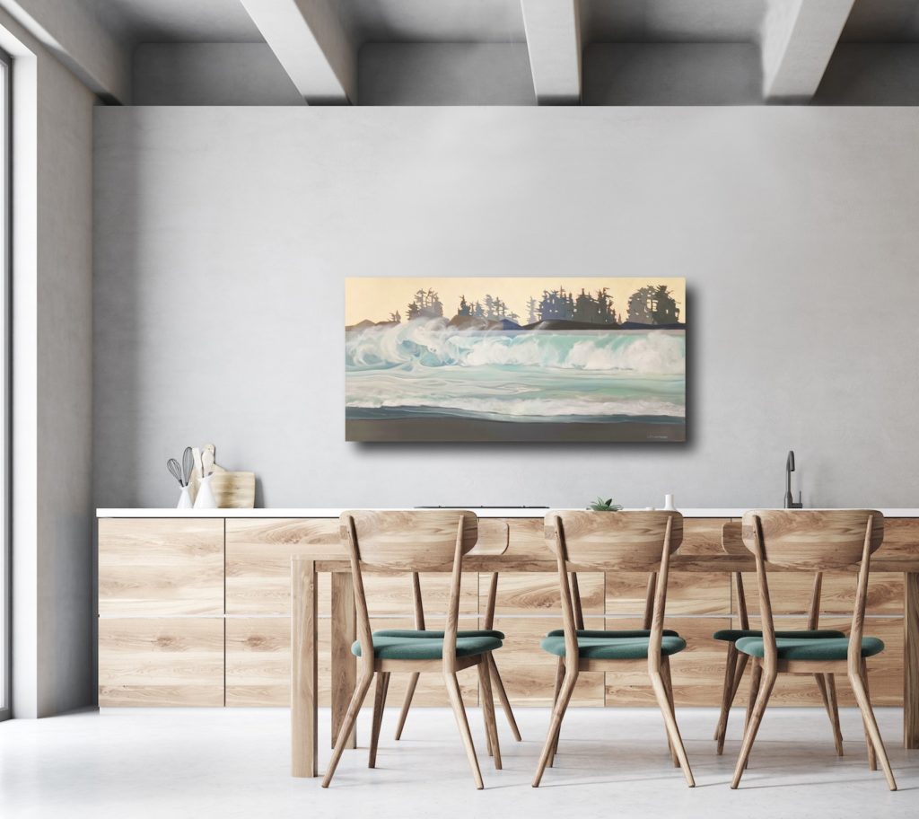 Wild Surf Tofino by Lorna Dockstader at The Avenue Gallery, a contemporary fine art gallery in Victoria, BC, Canada.