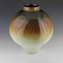 Graded Black to White Jar by Derek Kasper at The Avenue Gallery, a contemporary fine art gallery in Victoria, BC, Canada.