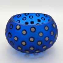 African Basket Bowl (Cobalt) by Naoko Takenouchi at The Avenue Gallery, a contemporary fine art gallery in Victoria, BC, Canada.